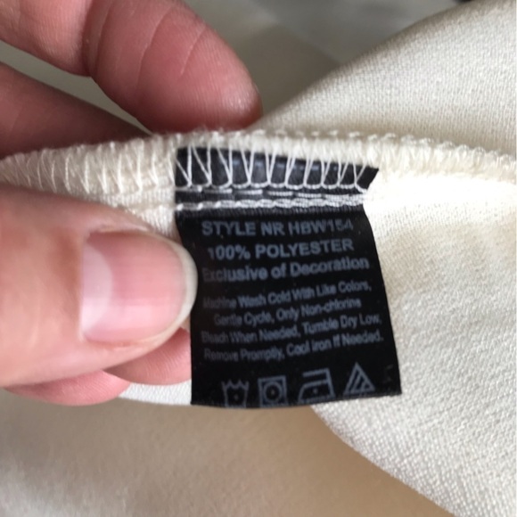 HARVE Benard cream blouse shirt with lace. Size XL. - Picture 6 of 7